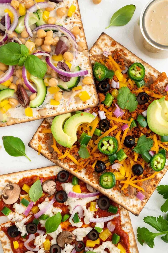 Courtesy Vegan Matzo Pizza Photo