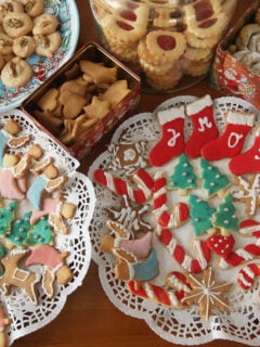 Traditional, home-made Christmas cookies lie on plates in a household on December 21, 2010 in Berlin, Germany.